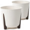 Tymar Blumentopf mit Füßen, 2er-Pack, Runde Form, Übertopf ((2pack) Creme, ø 34 cm)