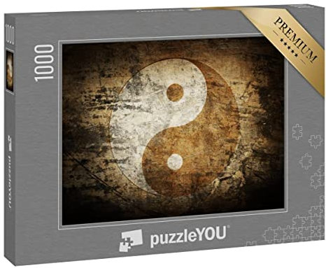 puzzleYOU: Puzzle 1000 Teile „Grunge Yin Yang Symbol“