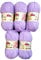 Ilkadim Export 5 x 100 Gramm Himalaya Dolphin Strickwolle, Babywolle einfarbig, 500 Gramm Wolle Strickgarn Super Bulky (flieder 80305)