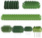 SHIYUAN 50 Pcs Artificial Palm Leaves, Artificial Leaves in Seven Different Shapes, Flexible and Realistic Reusable Fake Leaves, Tropical Party Decorations