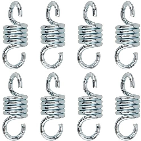 HAKZEON 8 Stück Veranda-Schaukelfedern, Hängemattenstuhlfeder, robuste Veranda-Schaukelhaken, Schaukelverlängerungsfeder für Hängematten, Hängestühle, Boxsäcke, Veranda-Schaukel, 200 kg Kapazität