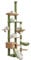 Heybly Cat Tree 92.5-104.3 Inches with Hammock, Floor to Ceiling Cactus Cat Condo,Tall Cat Climbing Tower Adjustable with Scratching Posts for Indoor Cats Green Yellow HCT091GM