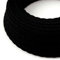 HALOTEC Cable textil electrico trenzado Negro 5 metros | Cable textil lampara decorativo tela 2 hilos 2x0 75mm2 | Cable tejido iluminacion | Rollo Hilo Cable de tela funda textil | Color Negro