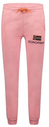 Geographical Norway maelo Lady Pantalon Jogging Femme - Pantalons Training Sport Fitness Running - Survetement Yoga Femmes Poches Coton - Femmes Printemps Hiver (Rose Flash L)