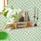 Funlife Klebefolie Bunt Möbelfolie Selbstklebend, Tapete Grün Schachbrett, Schrankpapier Möbelklebefolien für Küche Wohnzimmer Kinderzimmer Schlafzimmer, Grün 41 x 101 cm