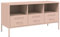 vidaXL Mobile TV Rosa 100,5x39x50,5 cm in Acciaio Laminato a Freddo, supporto TV, credenza TV, mobile HiFi, mobile porta TV, porta TV