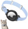 Airtag Katzenhalsband, Elastische GPS Kätzchen Halsband mit Air Tag Halter, Leicht und Bequem, Dehnbare Katze Tracker Halsbänder für Katzen Kätzchen und Welpen, 8-12 Zoll, Blau