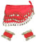 XDGBGFN Bauchtanz Hüfttuch mit Armband, Damen Bauchtanz Accessoires Gürtel Chiffon Hüfttuch Bauchtanz Hüfttuch Gürtel (DE/NL/SE/PL, Alphanumerisch, Einheitsgröße, Regular, Regular, Rot)