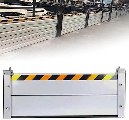 ASerZenith Hochwasserschutzbarriere Straße, Aluminiumlegierung, Abnehmbar, Gut Wasserdicht Wiederverwendbar, Hochwasserschutzbarriere Wasser, Kellerfenster Flut,100X40CM