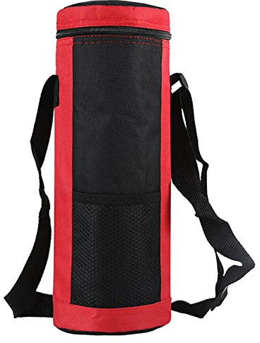 Wilgure Portátil Oxford Cilindro Nevera Bolsa Aislada Agua Bebidas Botellas/Latas Bolsa Bolsa Botella Cubierta Para Portador GIF