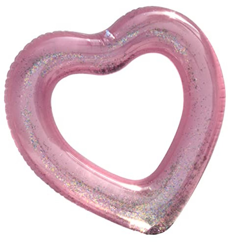 VICASKY Schwimmring mit Herz-Pailletten Herz-Schwimmring tragbare Kinderliege tragbare Schwimmhilfe schwimmring Kind für Schwimmreifen schöner Schwimmring PVC