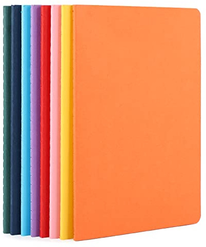 Yarotm Notizbuch A5 Liniert - 8 Stück Journal Notebooks - 60 Seiten/30 Blatt Notizbücher A5-11x21cm Collegeblock Schreiben - 100g/m² Papier Notizbuch Liniert - 8 Farben Notizblock A5