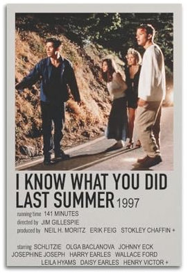 KINGGHYLL Poster, Motiv: I Know What You Did Last Summer dekoratives Gemälde, Leinwandposter, Wandkunst, Wohnzimmerdekoration, modernes ästhetisches Poster, 40 x 60 cm, ungerahmter Stil