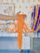 Whakano 1 Stück Fadenvorhang mit Herz,Fliegengitter Raumteiler,String Türvorhang Fensterdekoration,Dekorative Gardine,Wohnaccessoires,Schaufensterdekoration,für Party,Hochzeit,Café,Restaurant,Orange