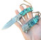 Obespina Piccolo coltello pieghevole tascabile damasco di lusso acciaio damasco 67 strati VG10, coltello tascabile pesca damasco con lama affilata manico in Abalone madreperla, per collezione regalo