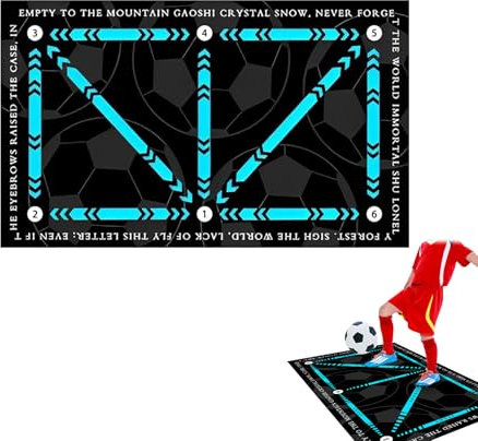 Fussball Matte,Fußball Trainingsmatte,Fußball Schritt Trainingsmatte,Fussball Matte Ballkontrolle,Fussballmatte Training,Training Ballkontrolle,Trainingsmatte rutschfest,Geschenk für Kinder