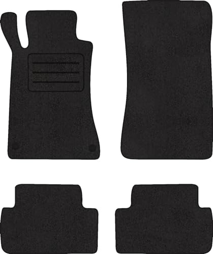 Tapis de sol en velours pour Mercedes C W203 Coupé Sport - Noir