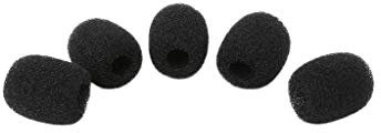 5pieces - Microfono a condensatore in spugna nera, lavabile e lavabile, protezione in spugna morbida e spessa, 4 mm