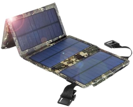 YARNOW Cargador Solar Plegable Portátil 10W Impermeable Panel Solar Pequeño USB para Teléfonos Y Baterías Externas Ideal para Actividades Al Aire Libre Y Emergencias