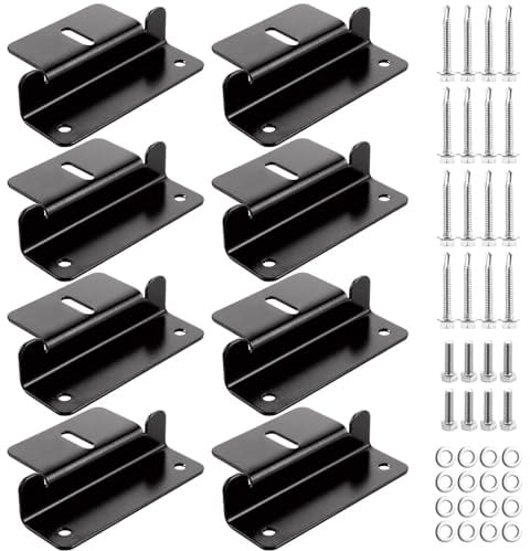 ZOFUN 16 Stück Solarmodul Z-Halter mit Muttern/Schrauben, Solarpanel Montagehalterung für Wohnmobil, Boot, Caravan, Z-halterung für Solarmodul (Schwarze)