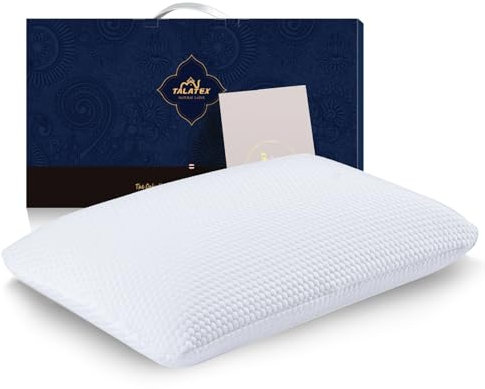 Talatex Harmonie Kissen aus 100% Naturlatex, Das großartigste Kissen Aller Zeiten, Keine Druckunterstützung, Hilft, den Druck zu lindern, Keine Memory-Schaum, Luxuriöser Komfort (Standard, hart)