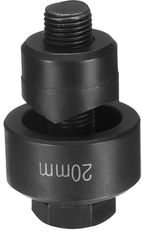 sourcing map Perforadora de chapa de metal de 20 mm, rodamiento de acero, kit de perforación manual de corte preciso con vástago hexagonal externo para fregadero de placa de acero inoxidable, color