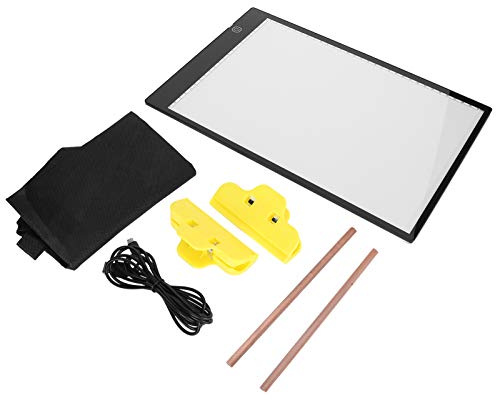 Tableau lumineux LED A4 - Fine - Avec luminosité variable - USB - Pad LED sans scintillement - Réglable pour projecteur de peinture et dessin
