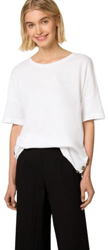 Damen T-Shirt mit Rundhals und Knöpfen