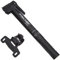 FISCHER 85581 Fahrrad Mini-Pumpe | T-Griff | hohe Pumpleistung | mit Doppelkopf | Schnellverschluss | inkl. Rahmenhalter | schwarz