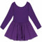 iiniim Mädchen Ballettkleid Langarm Ballettanzug Ballett Trikot Leotard Tutu Kleid Tanzkleid Gymnastik Tanzbody Gr.92-152 Lila 110-116