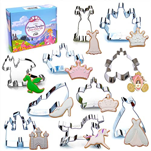 Princess Kingdom Ausstechformen-Set, 10-teilig, Edelstahl