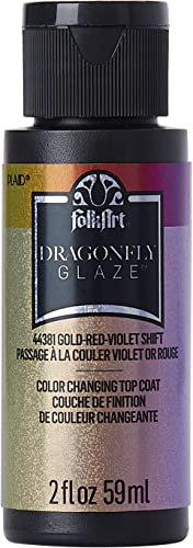 FolkArt 44381 Libellen-Glasur 2 o Gold-Rot-Violett Color Shift GLD/RD/VIO, acryl, 1 count (Pack of 1)