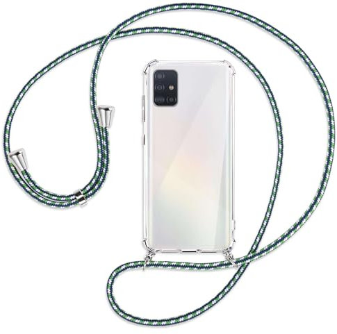 mtb more energy Handykette kompatibel mit Samsung Galaxy A51 (SM-A515, 6.5'') - Maritim - Smartphone Hülle zum Umhängen - Anti Shock Full TPU Case