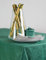 ESSE HOME - Confestyl – Tovaglia con 6 tovaglioli (Servizio Tavola) – Rettangolare - Fiandra Jacquard Puro Cotone - Made in Italy – Prodotto Artigianale - Iris 598 (150x180, Servizio Verde Scuro)