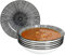 MamboCat Nagano, set de 6 assiettes à soupe I Vaisselle robuste en faïence pour 6 personnes I Set de 6 assiettes creuses au motif de lignes fines et modernes I Assiettes creuses en noir et blanc