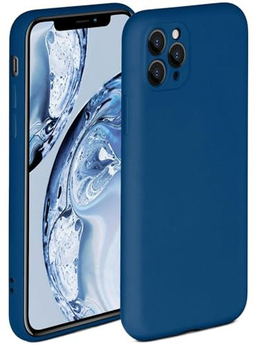ONEFLOW Soft Case für iPhone 11 Pro Max Hülle aus Silikon mit Kameraschutz, Silikonhülle mit erhöhtem Schutz fürs Display, Backcover Schutzhülle, weiche Handyhülle, Blau