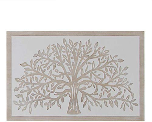 Tableau décoratif bois arbre de vie 70 x 45 cm