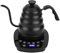 Hervidor de agua eléctrico de cuello de cisne, hervidor de café y té de acero inoxidable de 1.2 L hervido con un clic de 1000 W pantalla digital LED control de temperatura variable cronómetro de p