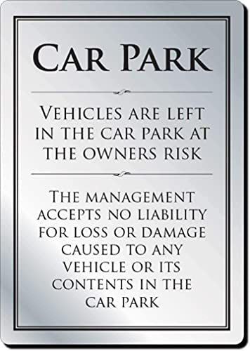 Panneau de signalisation pour stationnement de voiture (A4-297 x 210 mm) argenté