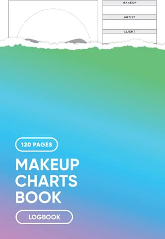 Makeup Charts Book: Blank Makeup Face Chart Worksheets for Makeup Lovers to Organize and Plan their Designs, Face with Opened Eyes Sheet - Perfect for ... Students & Makeup Artists - 6” x 9” 120 Pages