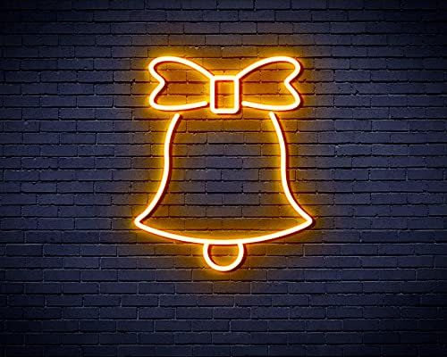 Weihnachtsglocke mit Band Flex Silikon LED Neonschild - Golden - st16s33-fnu0161-e
