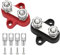 EEEKit M8 5/16 Batterie Stromverteilungs-Klemmblock, langlebiger positiver negativer Doppelbolzen-Anschluss, isolierter Verbindungspfosten 12V-48V DC Sammelschiene Busbar für Auto, Marine