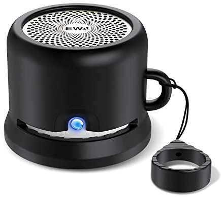EWA Magnetic Silicone Case A106 Pro mini Bluetooth Speaker, Carrying Travel Case with Lanyard, Built-in Strong Magnet, Easy to Attached on Metal Surface, Compatible with iPhone 12/13 (Black)