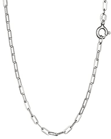 NKlaus Ankerkette (38cm - 80cm) 925 Silber Halskette flachgewalzt Breite: 1,8mm Damen Collier