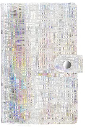 A6-Ringbuchhülle aus weichem PVC, 6-Loch-Ringbuch, nachfüllbarer Papierbinder, wasserdicht, Loseblatt, Notizbuch, Ordner, persönlicher Planer, Binderhülle für Tagebuch, silberweiß