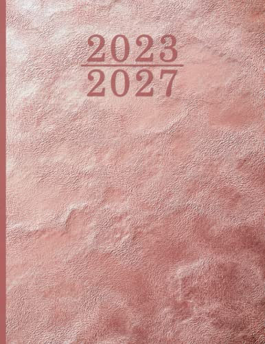5 - JAHRES - PLANER: Rose Gold Metallic I Datierter Kalender & Organizer I 60 Monate I Adressen I Geburtstage & Notizen I Großes Format I Bucket List I Jahres- & Monatsplanung I Frauen Geschenk