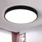 Style home 36W Deckenlampe LED Deckenleuchte,Ø40x4cm,Warmweiß 3000K,ultraslim runde Lampe aus Metall, für Wohnzimmer Schlafzimmer Büro Küche Diele Flur (Schwarz)