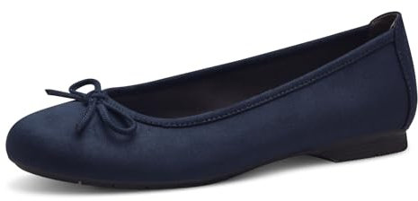 Jana Damen Ballerinas Elegant Vegan, Blau (Navy), 38 EU