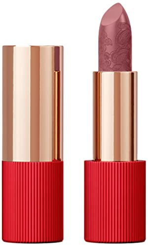 La Perla Beauty, Matte Silk Lipstick, Rosewood Nude Red