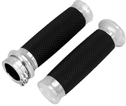 HCmotorku Motorrad Lenkergriffe für 1 25mm Lenker Universal passend für Harley Touring Dyna Softail Sportster XL 883 1200 Chrom